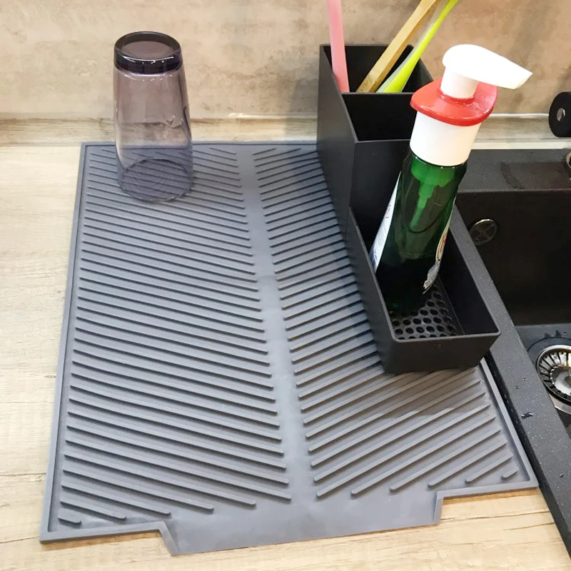 Silicone Dish Drying Mat Multifuctional Square Premium Heat Resistant Tableware Cushion Pad Dinnerware Table Mats Placemat | Дом и сад
