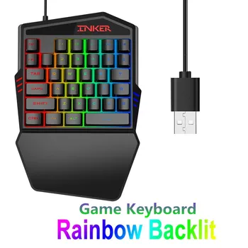 

1.6m K99 Wired Gaming Keypad 35 Keys One-handed Keyboard With LED Backlit Membrane Keyboard For PUBG/LOL/CF