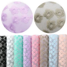 20*34 см сплошной цвет вышивка цветок желе синтетическая кожа для DIY сумочки ручной работы проектов, 1Yc8087