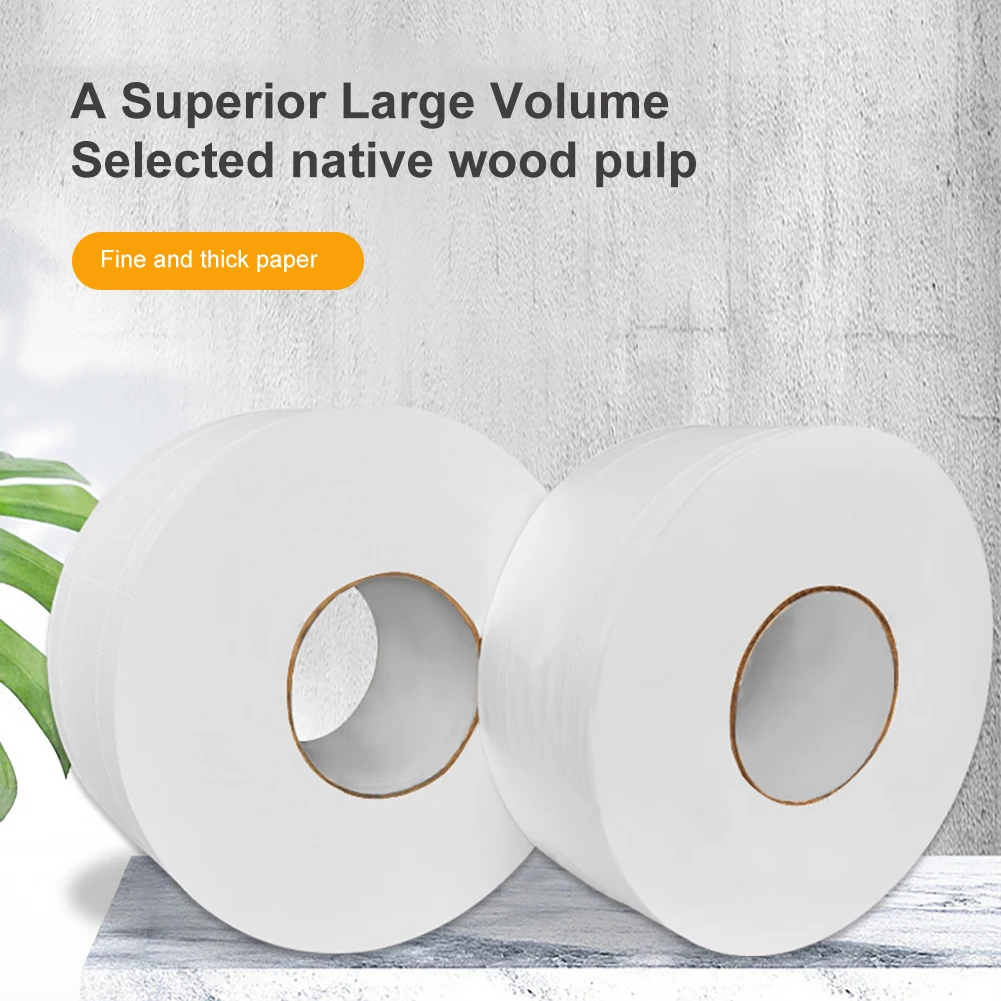 

Soft Toilet Paper 4 layers Tissue Rolling Paper Household Toilet Paper Kitchen Roll Bathroom Product 2 pc White