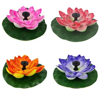 

Pink Solar Lotus Fountain Lotus Flower Fountain Fountain Water Pump Courtyard Landscape Colors Garden Fountain Pond Solar