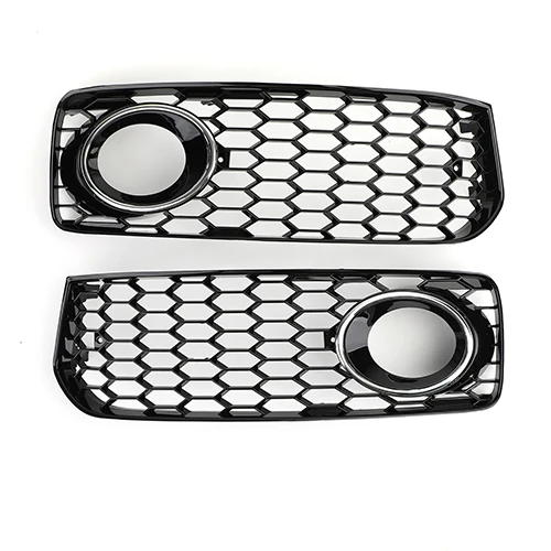 Chrome Areyourshop L+ R решетка противотуманных фар решетка с отделкой для Audi A5 S-Line S5 B8 RS5 2008-2012 сотовая решетка противотуманных фар es автомобиля Запчасти - Цвет: Chrome