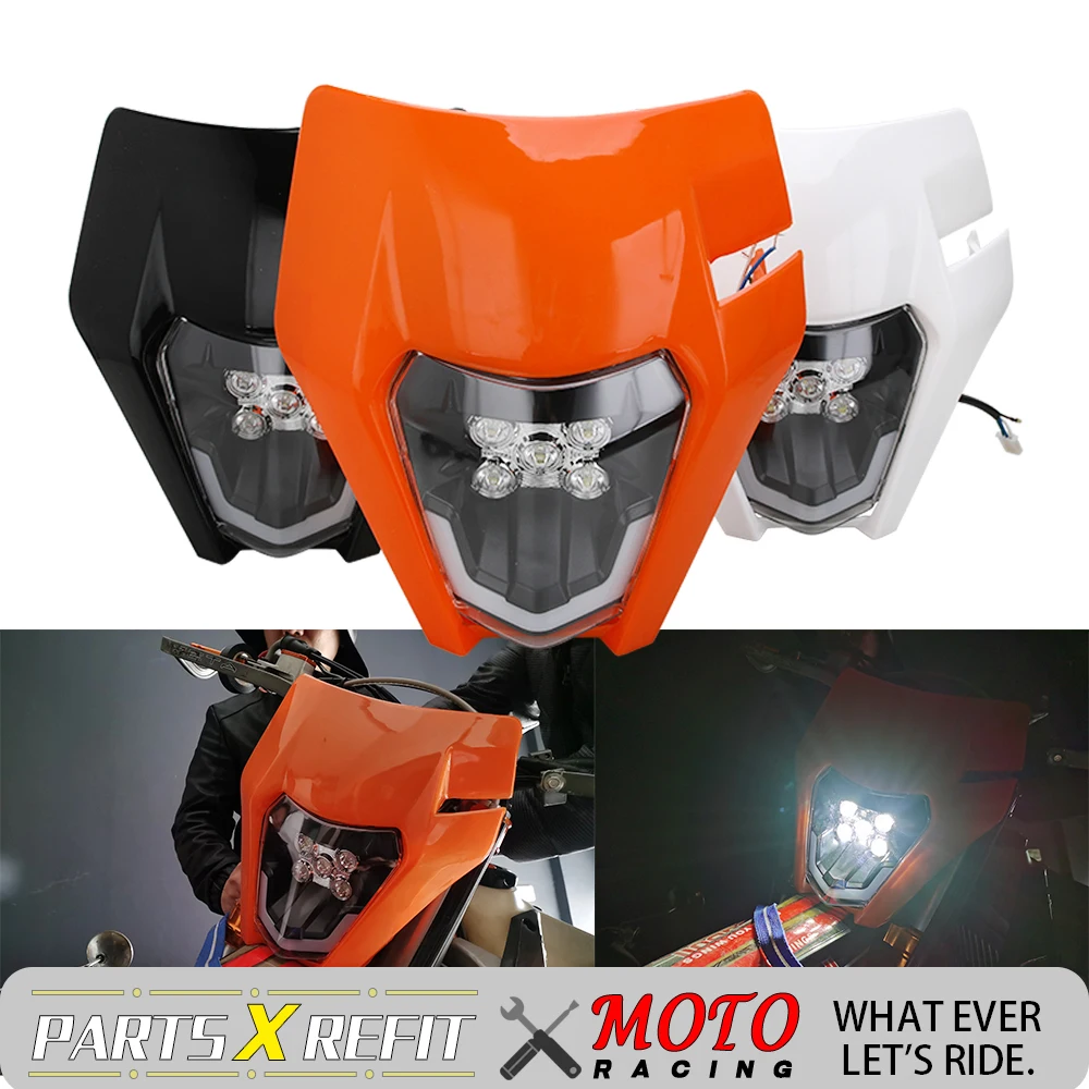 mostrar título original Detalles acerca de   1Set Naranja Linterna y lámpara para moto R SX EXC XC XCF SXF 65 85 105 250