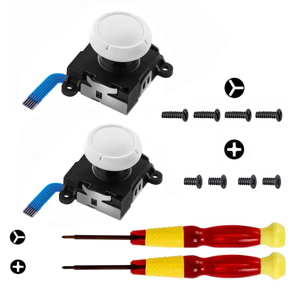 2PCS/set 3D Replacement Joystick Analog Thumb Stick Component for Switch Joy-Con Controller 