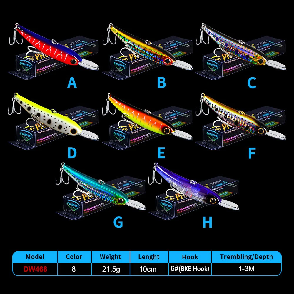 PRO BEROS 1 шт. блесна Рыболовная Приманка 10 см-3,9" Искусственный бас 21,5 г-0,76 унций приманки 6# крючок bkb твердый воблер снасти