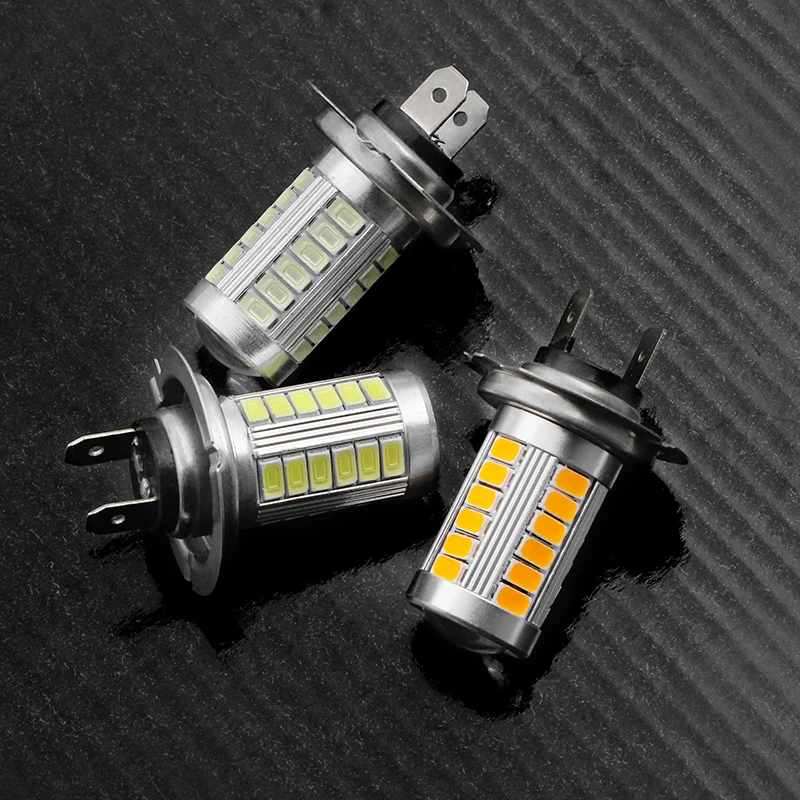 2 шт. H7 33 SMD 5630 Светодиодные Автомобильные поворотные тормоза DRL дальнего света авто задний Реверс лампы Оранжевый Белый Синий тормозной фонарь