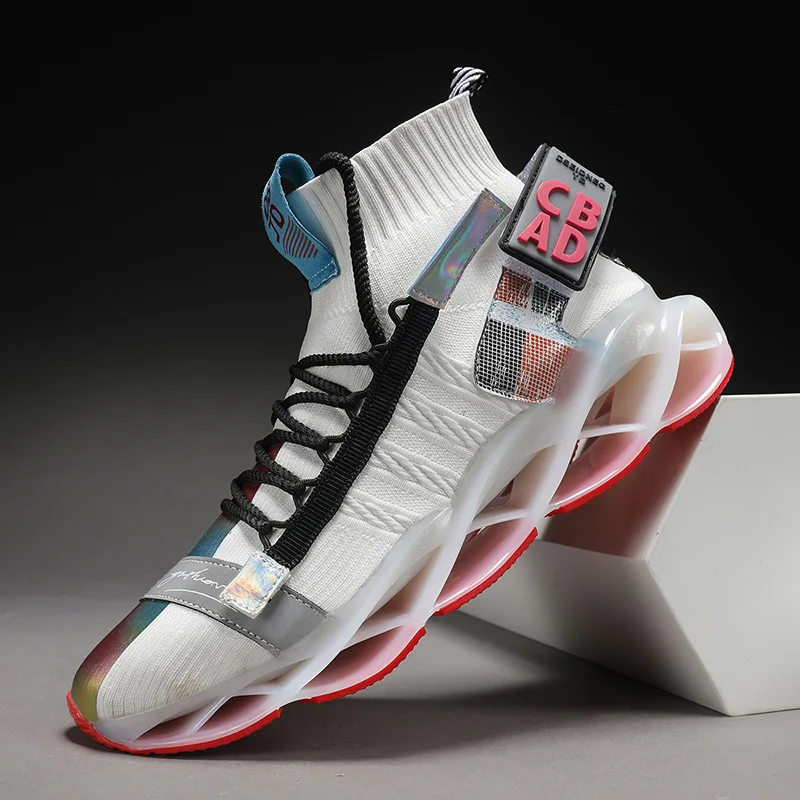 

2020 New Walking Boots Outdoor Breathable Mesh Training Running Shoes High Ankle Spring Summer Colors Luxury Athletic Sneakers