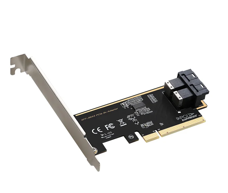 Pcie 8x To 2 Ports U.2 Sff-8643 Dual Nvme Ssd Pci-e X8 Converter