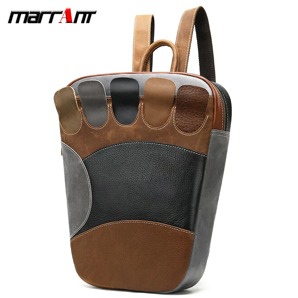 

Creativity Personality Genuine Leather Shoulders Bag Men And Women General Purpose Ankle Type 13 Inch Computer Backpack 6056