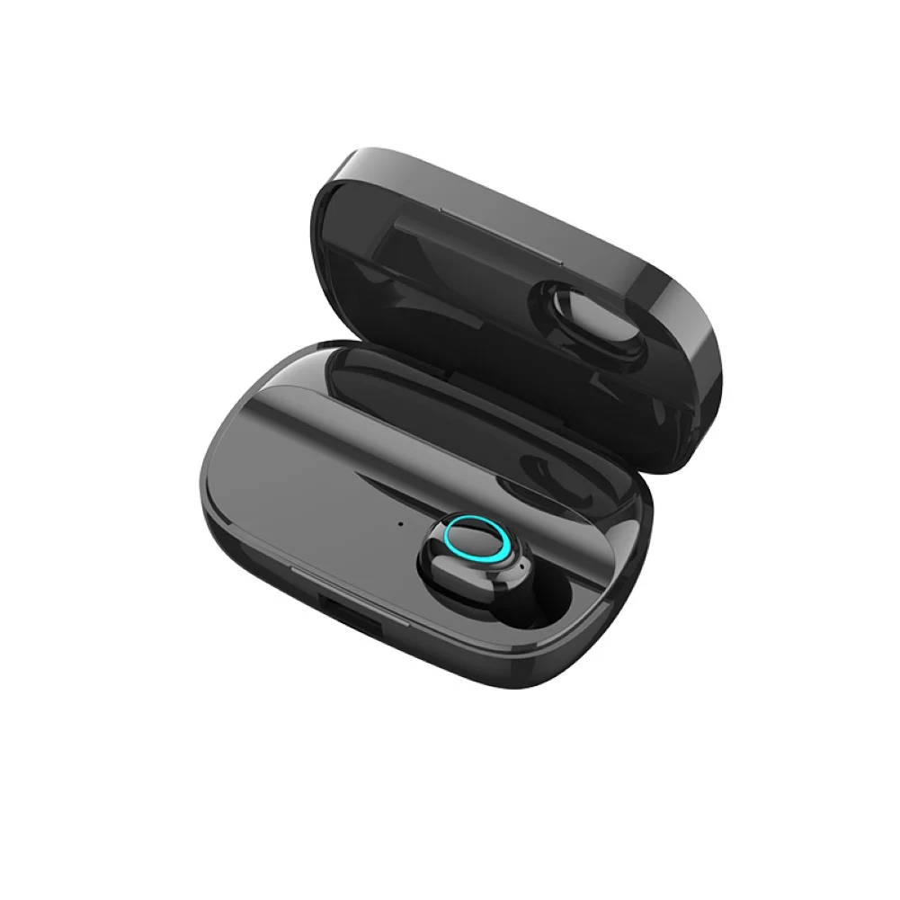 Портативный TWS с сенсорным управлением Bluetooth 5,0 беспроводные наушники водонепроницаемые спортивные наушники-вкладыши с зарядным устройством - Цвет: Black1