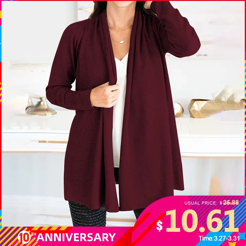 

2020 Celmia Women Knitted Outerwear Autumn Long Sleeve Sweaters Cardigans Casual Loose Solid Party Tops Kimono Pull Femme S-5XL
