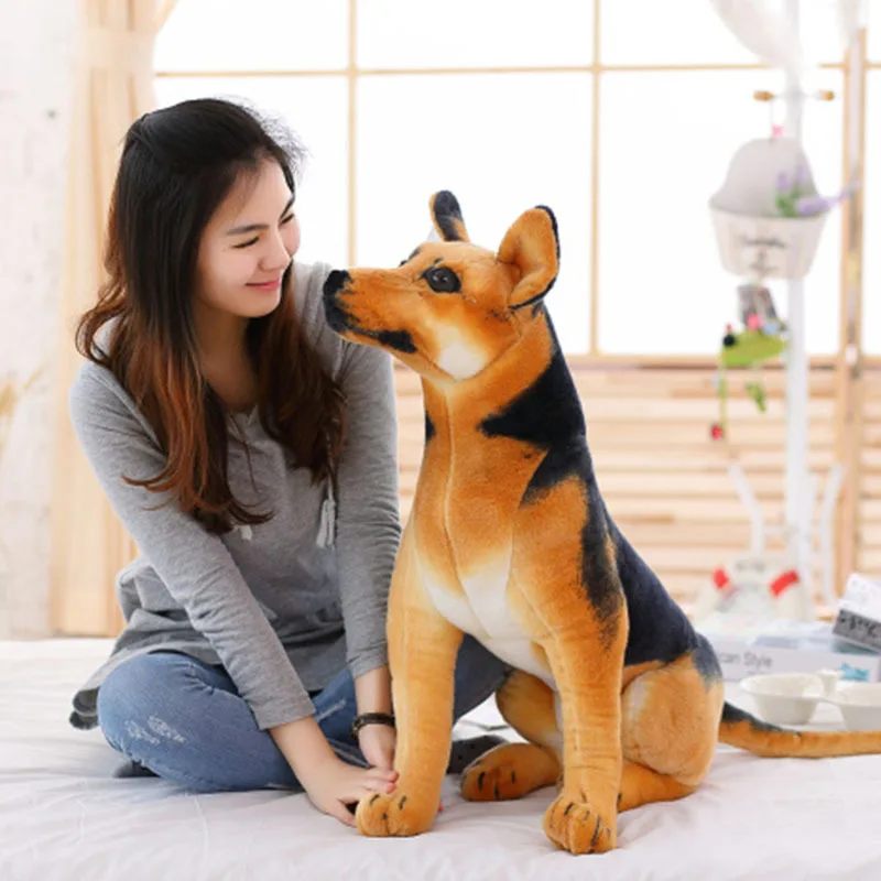 

Model White Brown End Decorative Pattern Wolf Dog Doll Plush Toys Decoration Creative Living Room Furnishings Doll