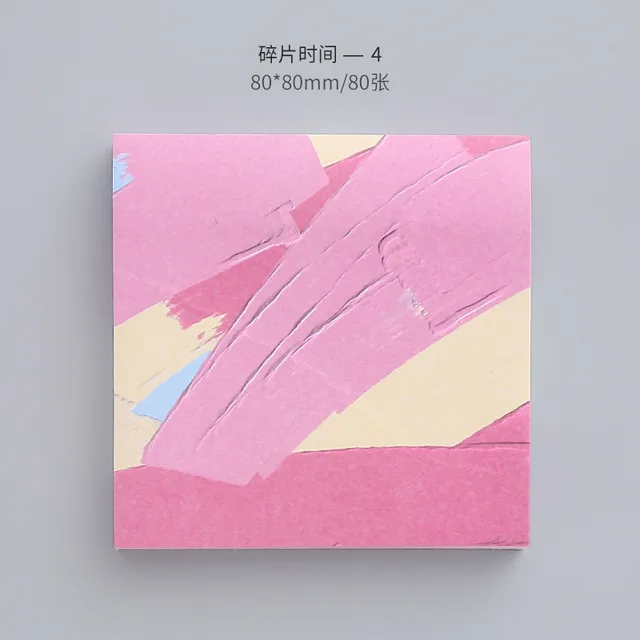 Girl Sticky Notes Oil Painting Color N Times Stickers Ins Beautiful Scenery Student Account Decoration Message Paper Memo Pads Fragmentation time 4
