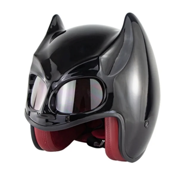 Летучая мышь мужские мотоциклетные шлемы Iroman с открытым лицом Casco летучая мышь мотошлем DOT одобрение SOMAN 560 - Цвет: 3
