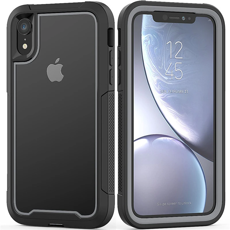 Гибридный бронированный противоударный чехол для телефона iPhone 12 11 Pro MAX XR XS Max X 6S