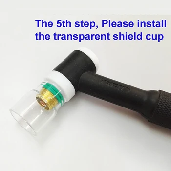 

9 PCS For WP-17/18/26 TIG Welding Torch Stubby Gas Lens #12 Pyrex Glass Cup Kit
