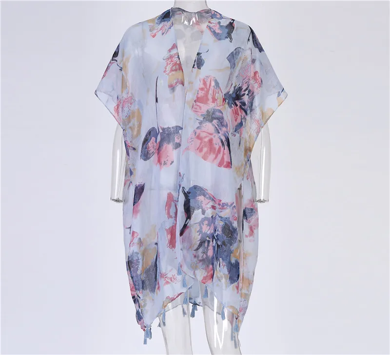 Новая пляжная блузка с принтом бикини куртка купальный жилет позиционирование