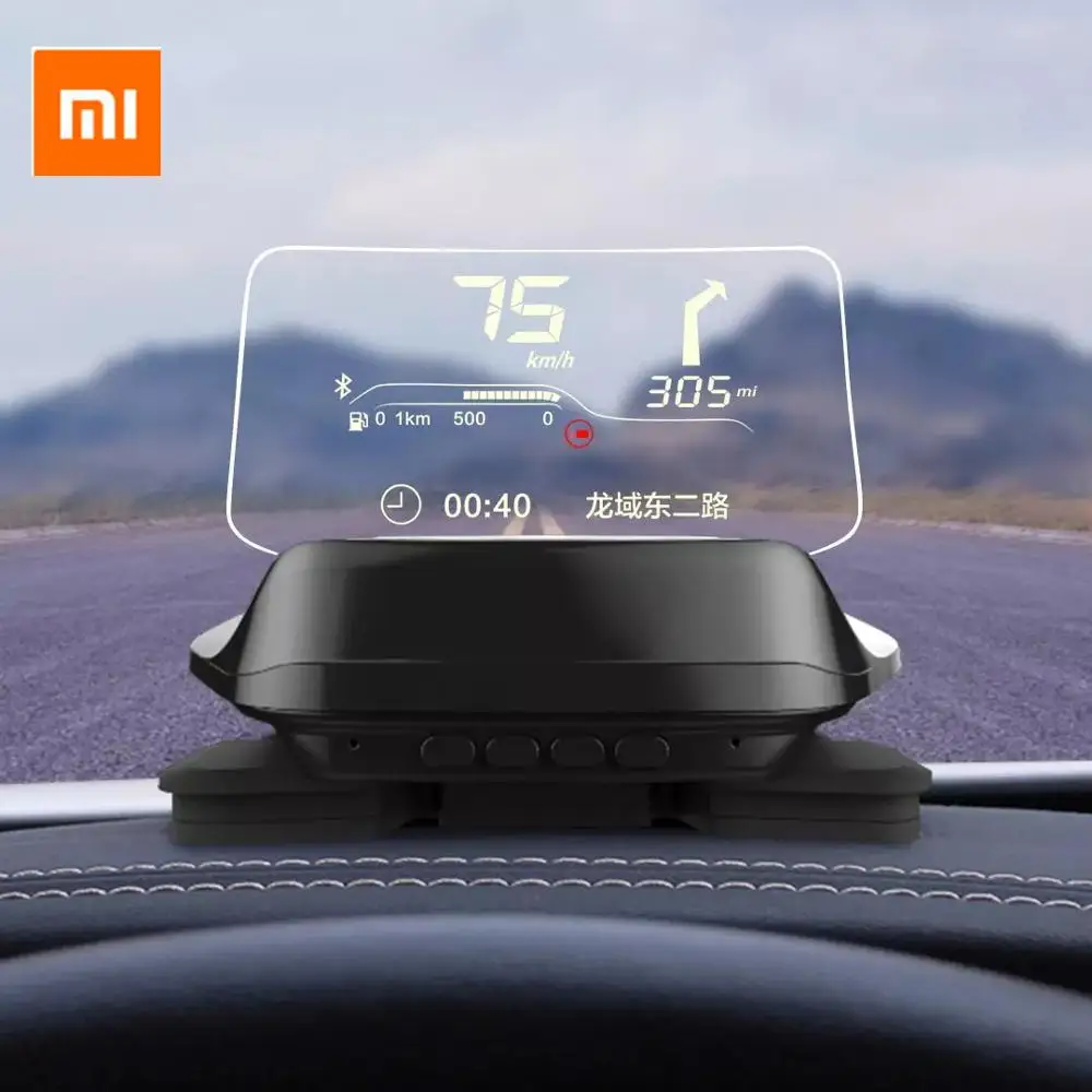  Original Xiaomi Mijia Carrobot Intelligence Car Hud Head Up Bluetooth Version Display OBD Driving Data Overspeed Warning System 