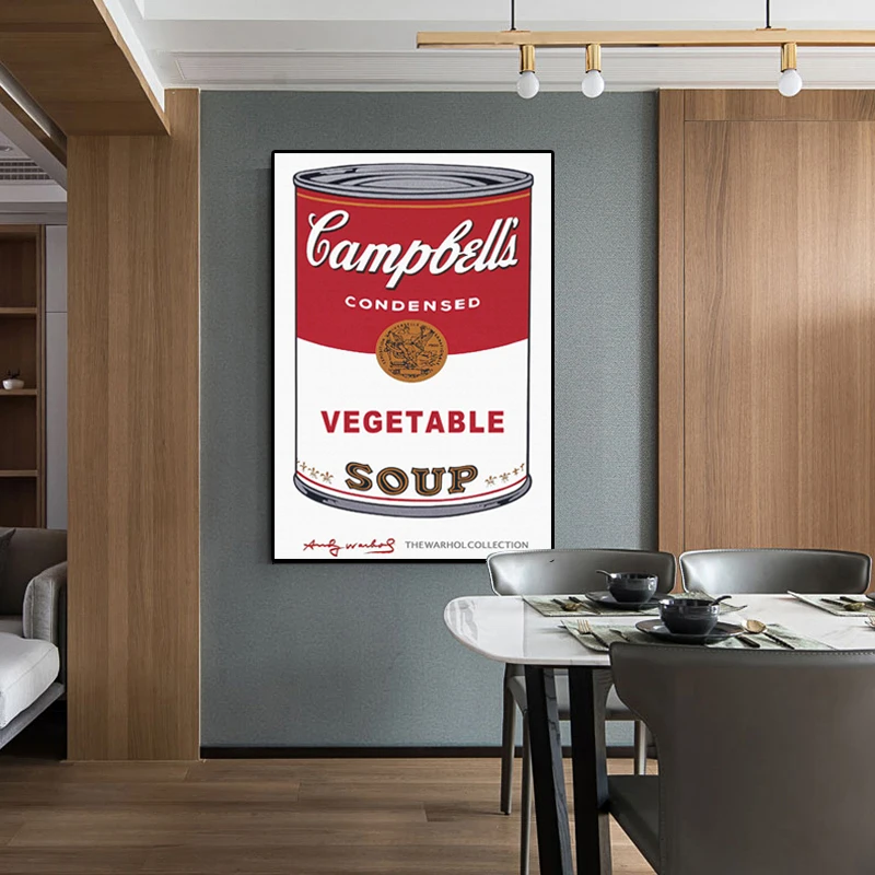 Современный настенный арт Andy Warhol овощной суп Поп-Арт холст живопись абстрактное декоративное искусство настенные картины для гостиной Quadro