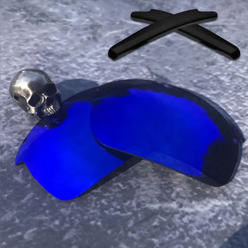 Deep Blue-EarSocks Firtox настоящие поляризованные Сменные линзы и черные носки с ушками для солнцезащитных очков Rocket OO9164(только линзы)-несколько Opts - Цвет линз: Deep Blue-EarSocks