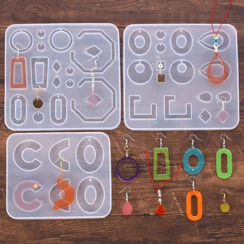 

Liquid Resin Silicone Mold DIY Geometric Epoxy Resin For Jewelry Making Necklace Pendant Jewelry Accessories