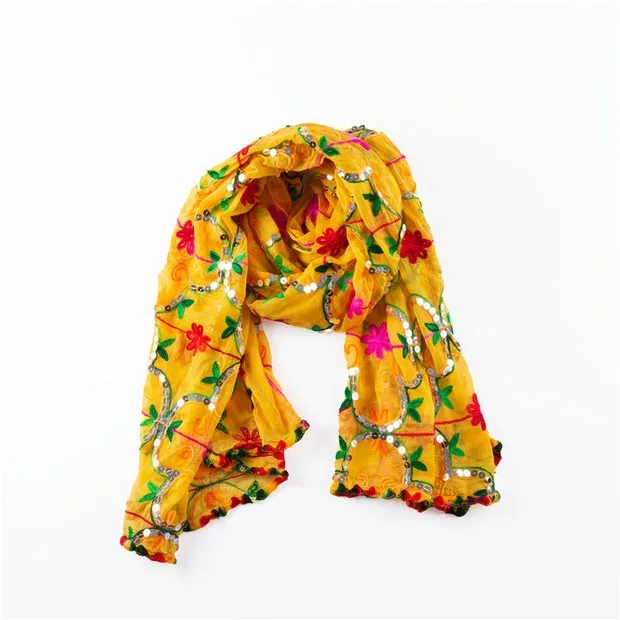 3 цвета индийский сари Женская Мода Этнические стили сари шарф на весенне-летний сезон красивая удобная шаль