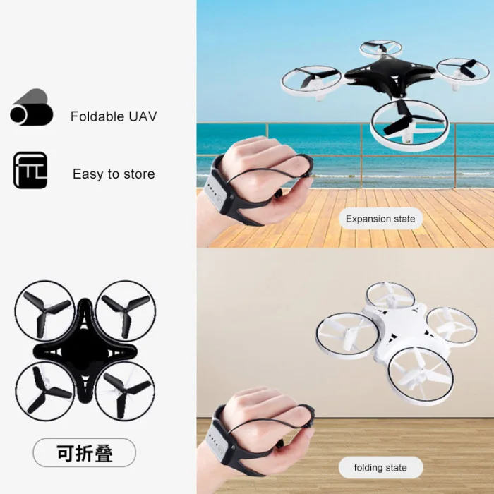 Умные часы Quadcopter Gravity Sense летающая игрушка инфракрасное зондирование жеста пульт дистанционного управления самолет с светодиодный свет S888