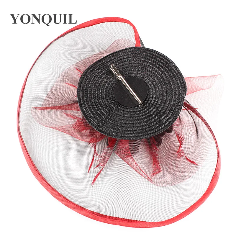 Women Feather Mesh Feathers Fascinator Hats Ladies Elegant Kenucky Derby Cocktail Fedora Hats Elegant Headband hair accessories