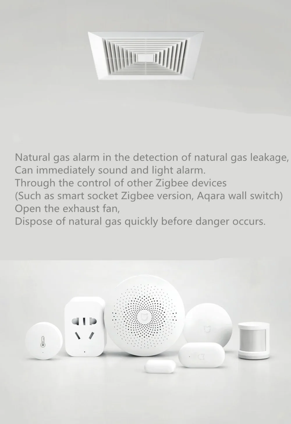 Xiaomi Honeywell пожарная сигнализация датчик газа дыма работает с многофункциональным шлюзом 2 умный дом безопасности приложение управления
