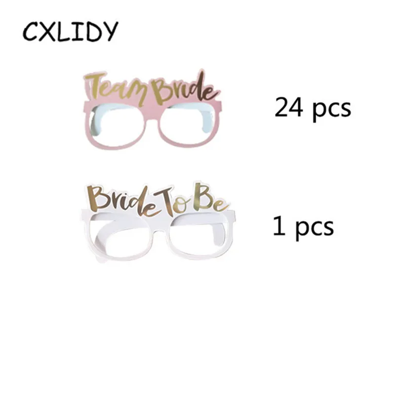 24 Pink T 1 White B Золотая команда невесты, реквизит для фотосессии, вечерние очки для курицы, повязка на голову для невесты, Значки для невесты, вечерние украшения для холостяков - Цвет: 24 Pink T 1 White B