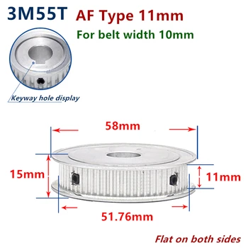 

55 Teeth Arc HTD 3M Timing Pulley for Width 10mm 3M synchronous belt HTD3M Belt pulley Wheel Gear 55Teeth 55T