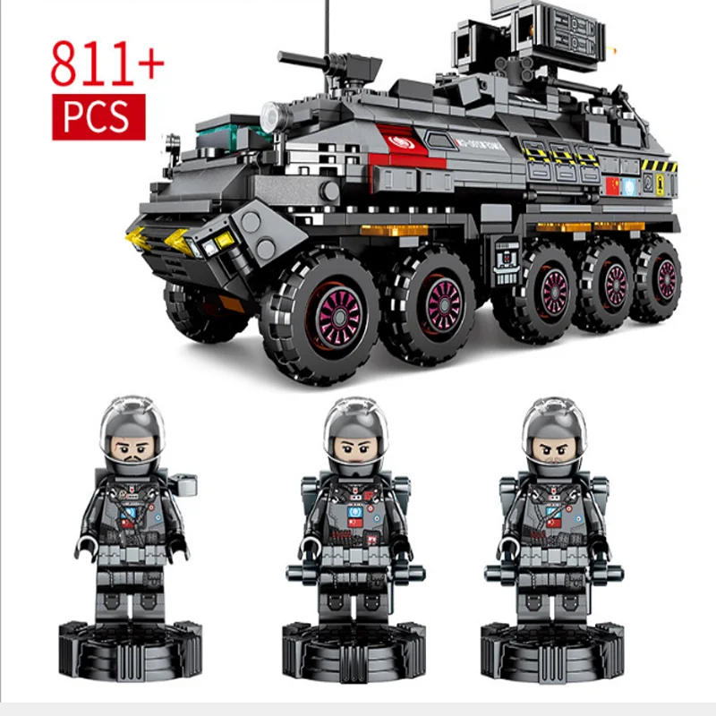 

Sembo technic city Carrier vehicle Truck The Wandering Earth car astronaut Building Blocks Sets brick city compatible for legoed