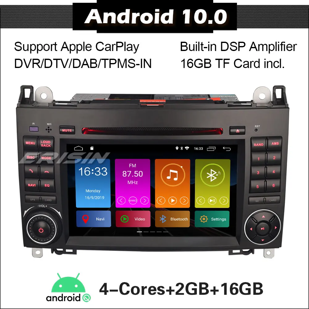 Pioneer CD MP3 1DIN USB AUX Autoradio für Mercedes C-Klasse W203 CLK W209 Vito V 