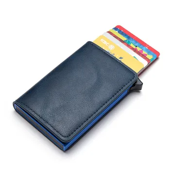 

Bycobecy 2020 Colorful PU Fashion Aluminum Box RFID Case Holder New Men Women Arrival Card Holder Protector Safety Wallet