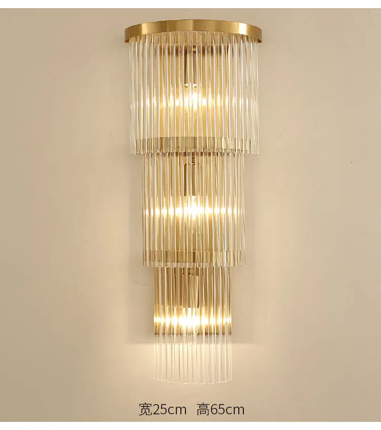 Постмодерн Хрустальный настенный светильник золотой Настенный бра светильник s AC110V 220V Модный Роскошный блеск для гостиной спальни светильник