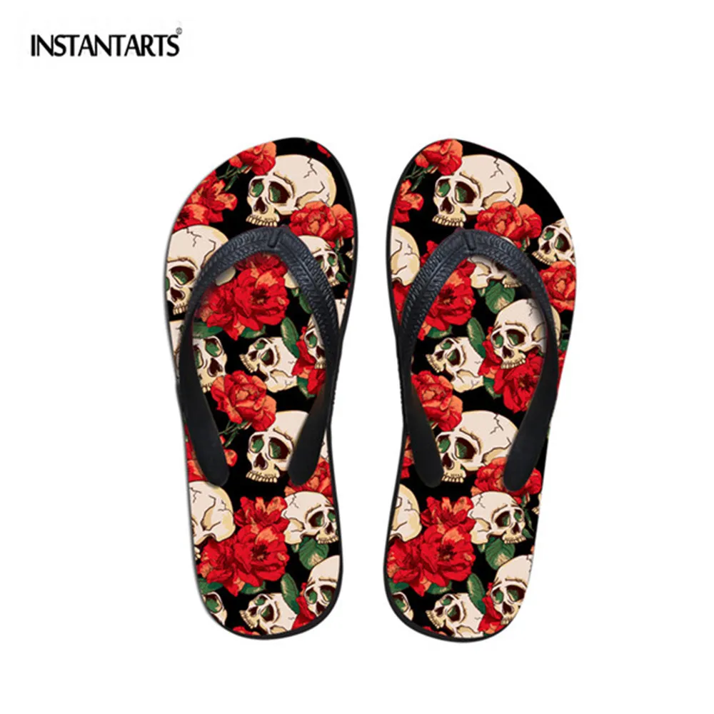 Instantarts Cool Skull Puzzle Zombie Design Men's Flip Flops Punk