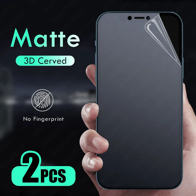 Пленка Гидрогелевая матовая для iPhone 13 12 11 Pro XS Max Mini X XR 7 8 6 6S Plus SE 2020 2 шт. | Мобильные