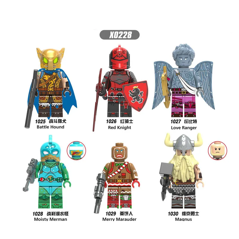

X0228 Building Model Block Bricks Weapon Battle Hound Red Knight Love Ranger Action Figures Collection Toys For Children Gifts