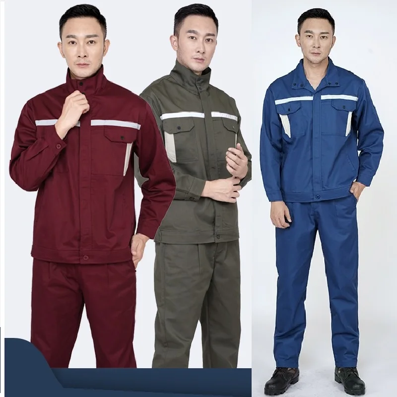 

Reflective Stripe Work Clothing Men Women Uniforms Durable Auto Repairmen Factory Workshop Mechanic Miner Working Coveralls 4xl