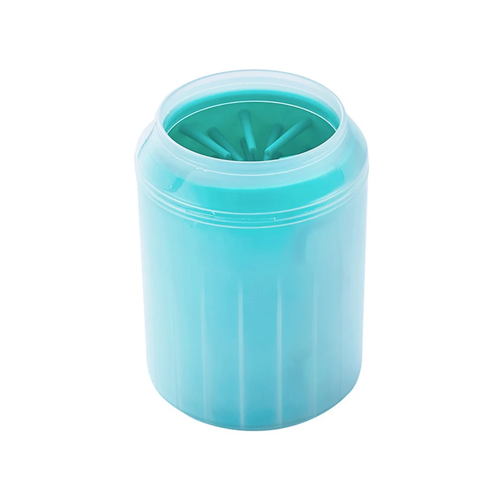 Портативная силиконовая щетка для мытья лап для кошек и собак, инструмент для чистки ног, очиститель - Цвет: Зеленый