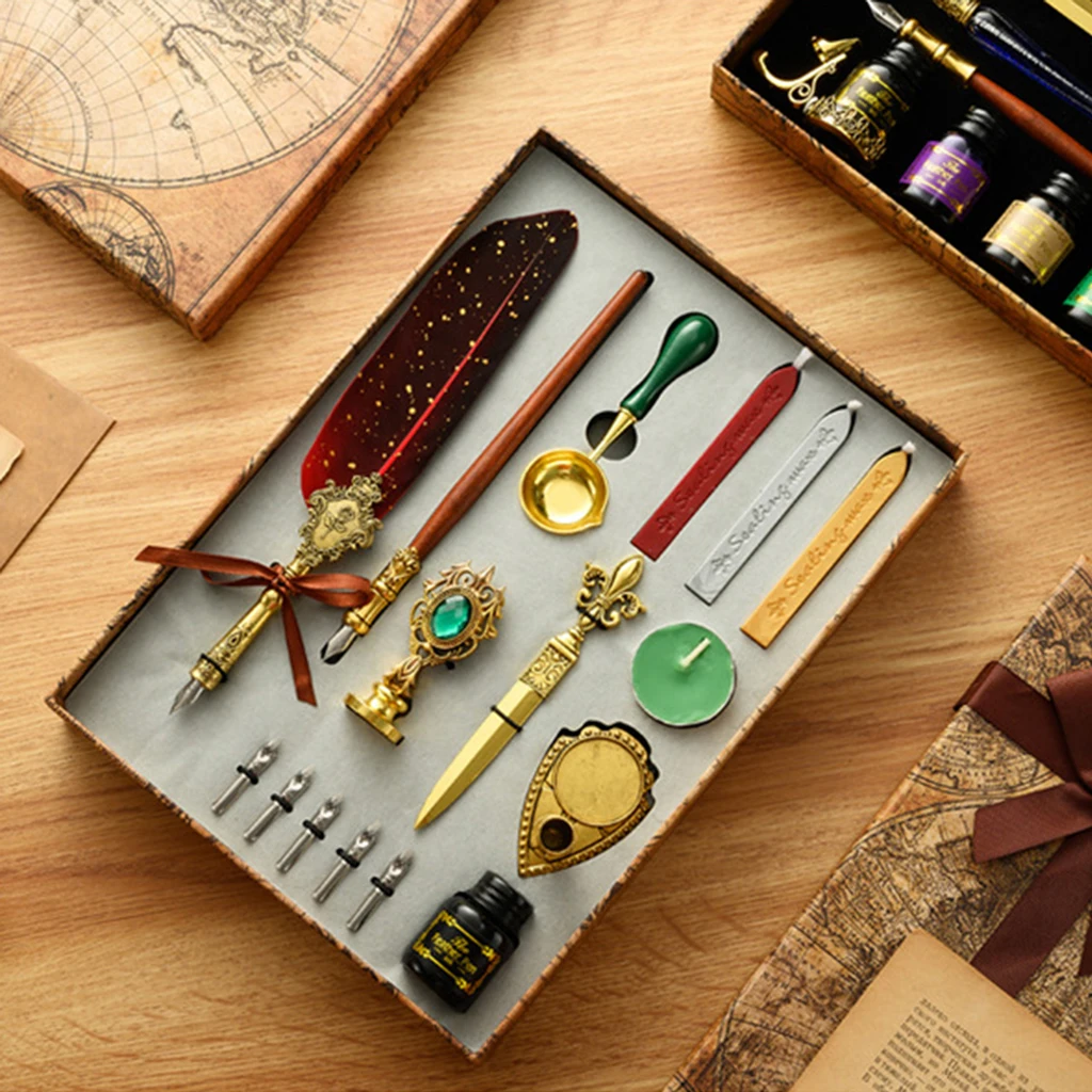 Classic Calligraphy Feather Fountain Pen Set - Sage Design Group - Annette Sage, CEO