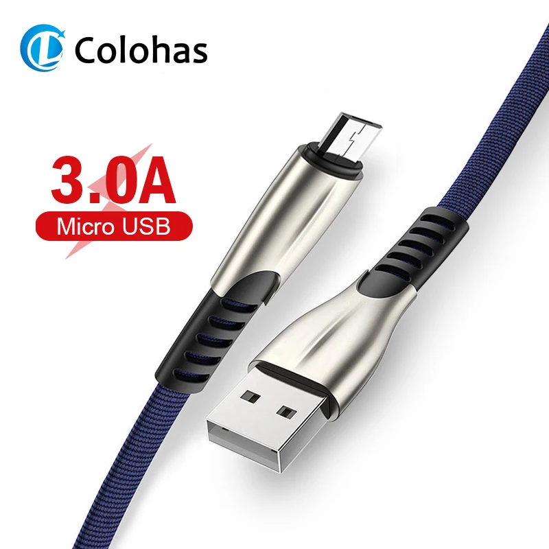 Colohas zn-сплавов 1 м кабеля Micro USB для Xiaomi Redmi Note 5 Pro 4 Micro USB синхронизации данных Зарядное устройство кабель для samsung S7 мобильного телефона