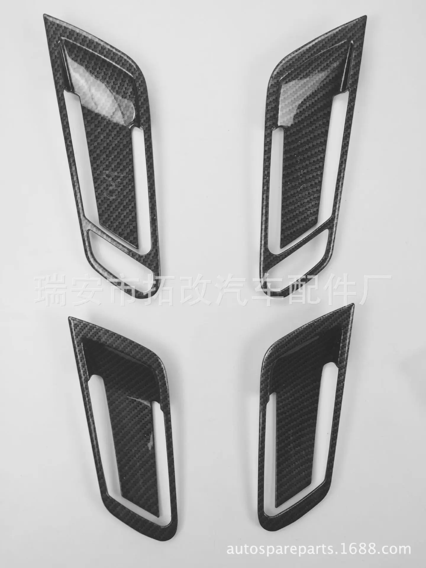Togox натуральный продукт 4S для ZOTYE SR9 узор из углеродного волокна внутри украшение для дверной ручки рамка* 4 автомобиля Гальванизированный декоративный