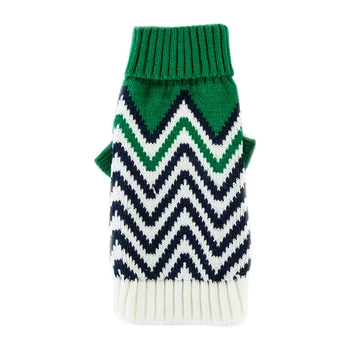 

With Waves Pattern Fashion Daily Pet Knit Sweater Warm Pullover Outwear Comfortable Elastic Soft Puppy Autumn Winter For Dogs