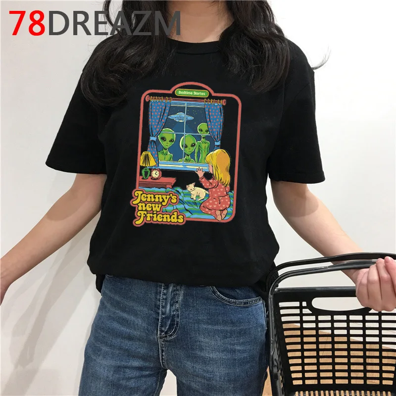 Satan Horror T Shirt Women Demon Death Scary Devil Funny T-shirt Satanism  Alien Grim Reaper Satanist Graphic T Shirts Female