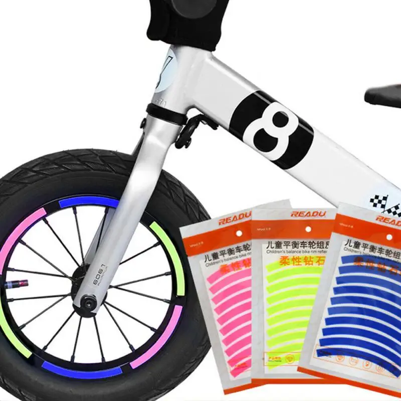 Nastro Riflettente Mtb Bike Bicycle Ciclismo Adesivi Riflettenti Strisce Di Sicurezza Bambini Balance Bike Wheel Riflettore Accessori