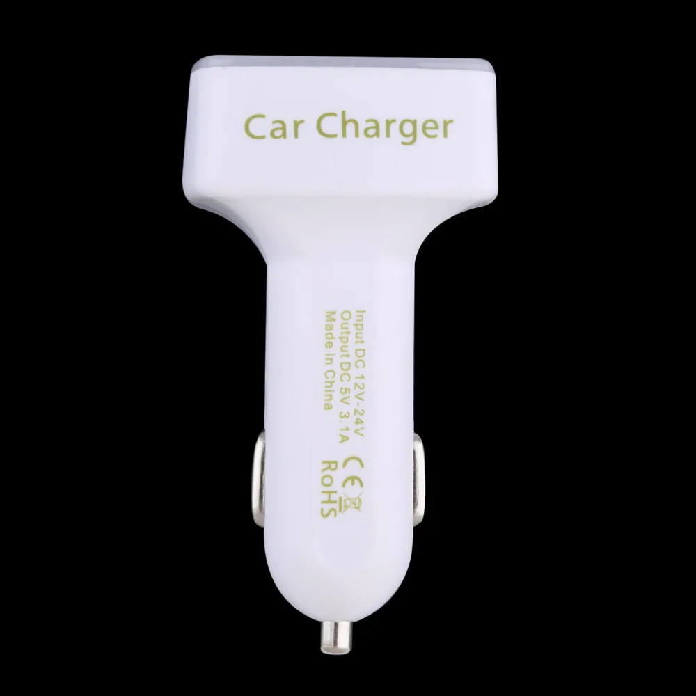 Новые автомобили высокого качества 4 в 1 3.1A Dual USB Автомобильное зарядное устройство цифровой дисплей Амперметр Вольтметр термометр Автомобиль Стайлинг