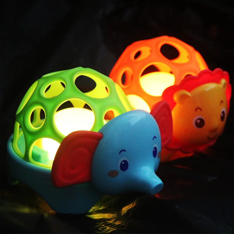Meibeile, детская развивающая игрушка, мягкие погремушки из силконе, учатся лазить по мячу, ремень, звук и светильник, гибкий, анти-бросок