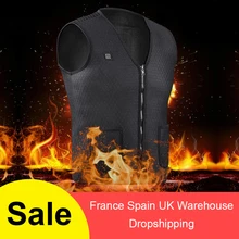 USB Инфракрасный нагревательный жилет, спортивная куртка для улицы, гибкий электрический тепловой жилет для мужчин и женщин, зимний походный жилет