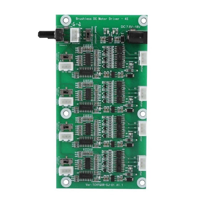 

4 Channels Brushless Motor Driver Board with Multi-Level Protections,PWM Multi-Level Protection Brushless Motor Speed Controller